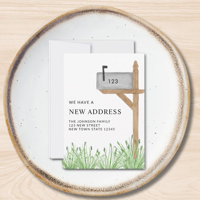 Budget Mailbox New Address Moving Mini  Note Card (Creator Uploaded)