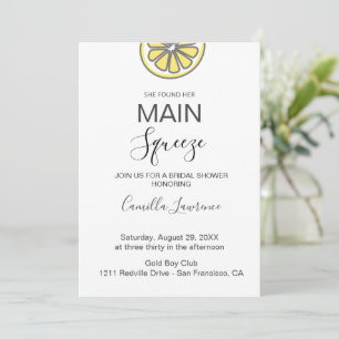Budget Main Squeeze Tropical Citrus Bridal Shower  Invitation