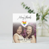 Budget Many Thanks LGBT Rainbow Pride Heart Photo (Standing Front)