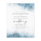 Budget Marble Blue Silver Wedding Invitation