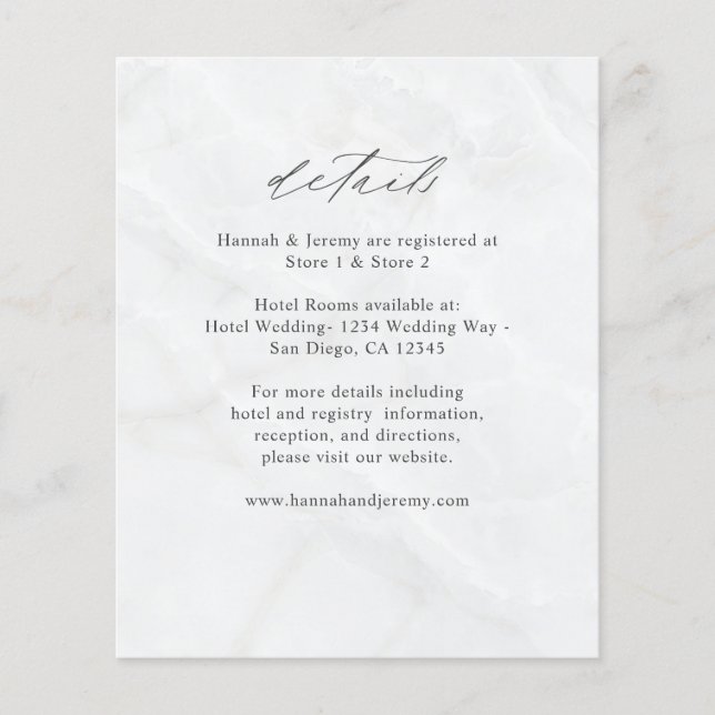 Budget Marble Details Flyer (Front)