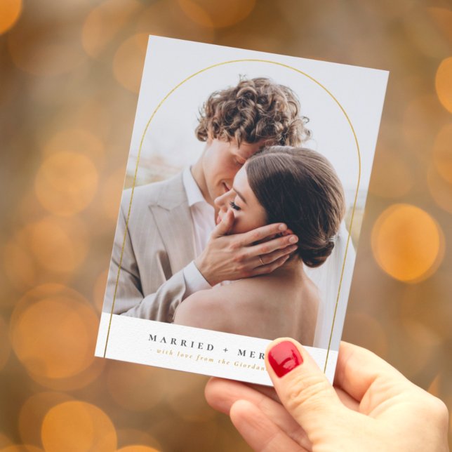 Budget Married Merry Arch Christmas Holiday Photo (Creator Uploaded)