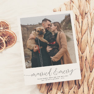 Budget Married & Merry Christmas Holiday Photo