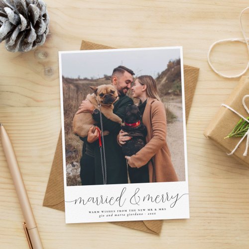 Budget Married  Merry Christmas Holiday Photo