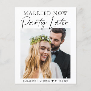 Budget Married Now Party Later Photo Wedding