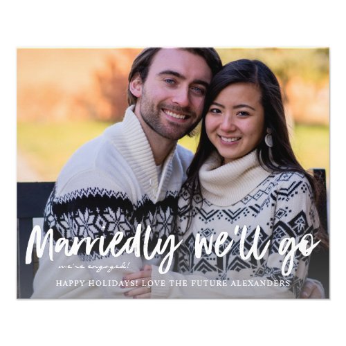 Budget Marriedly Well Go Engagement Photo Flyer