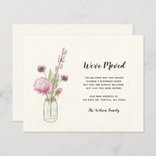 Budget Mason Jar We Have Moved New Address Cards