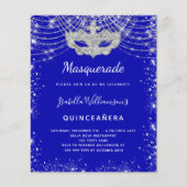 Budget Masquerade royal blue silver Quinceanera (Front)