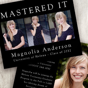 BUDGET Mastered It Photo Graduation Announcement