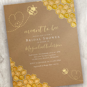 Budget Meant to Bee Bridal Shower Invitation