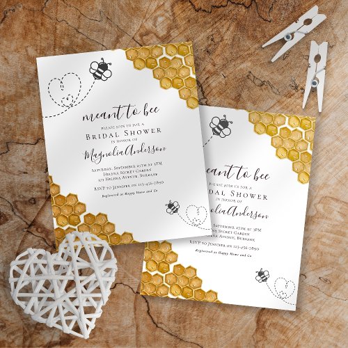 Budget Meant to Bee Bridal Shower Invitation