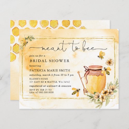 Budget Meant To Bee Honeybee Floral Bridal Shower