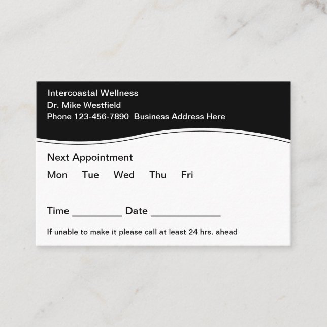 Budget Medical Appointment Bulk Business Cards (Front)