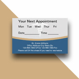 Budget Medical Doctor Appointment Business Cards