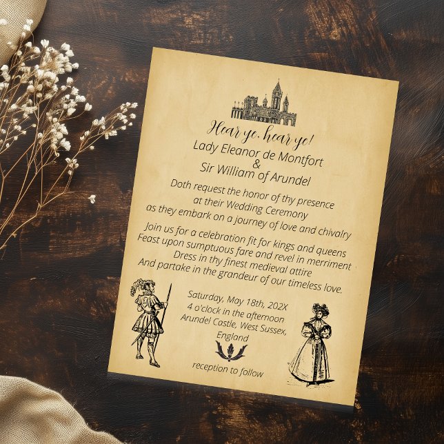 BUDGET Medieval Renaissance Faux Parchment Wedding (BUDGET Medieval Renaissance Faux Parchment Wedding
Invitation)