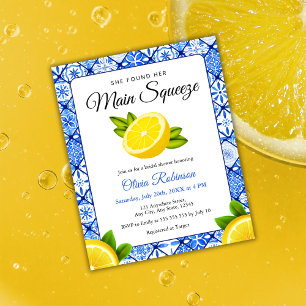 Budget Mediterranean Lemon Bridal Shower Invite