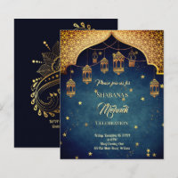 Budget Mehndi Arabian Moroccan design invite
