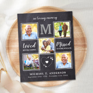 Budget Memorial 5 Photo Collage Sympathy Thank You