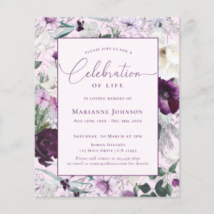 Budget Memorial Pink Floral Celebration of Life