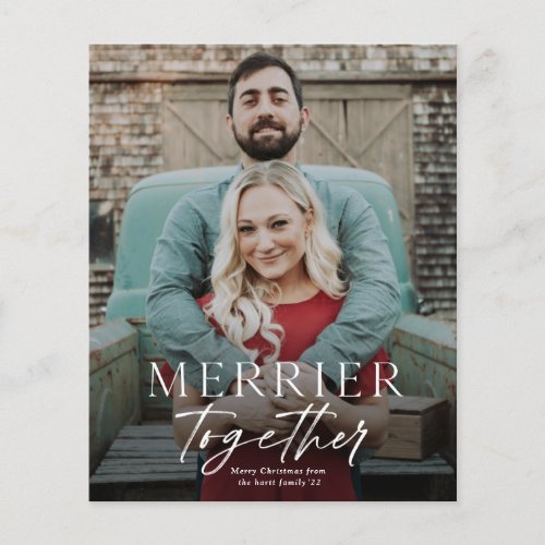 Budget Merrier Together Photo Merry Christmas Card