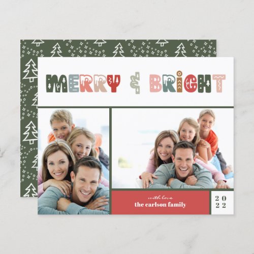 Budget Merry and Bright Photo Holiday Card