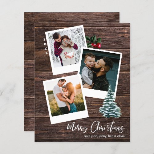 Budget Merry Christmas 3 Instant Photo Rustic