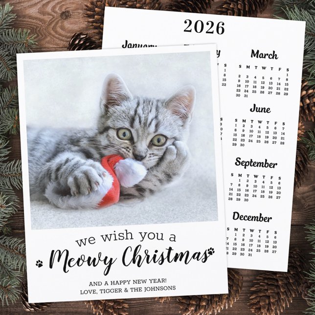 Budget Merry Christmas Cat Pet Photo 2026 Calendar (Creator Uploaded)