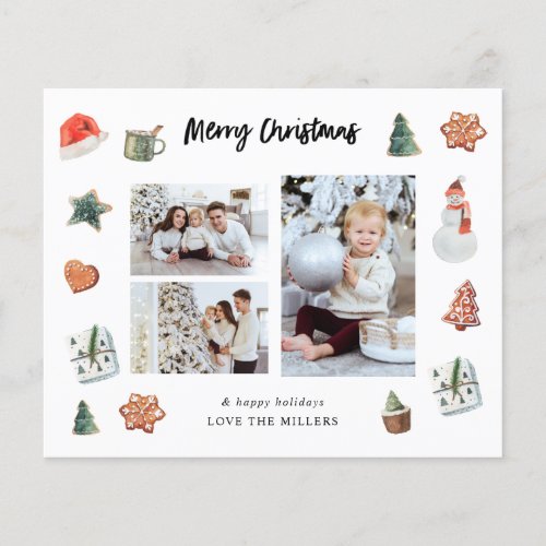 Budget Merry Christmas Cookies Treats Multi Photo Flyer