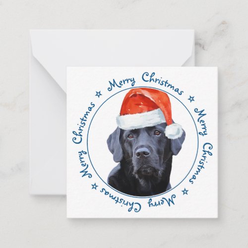 Budget Merry Christmas Dog Black Labrador  Note Card