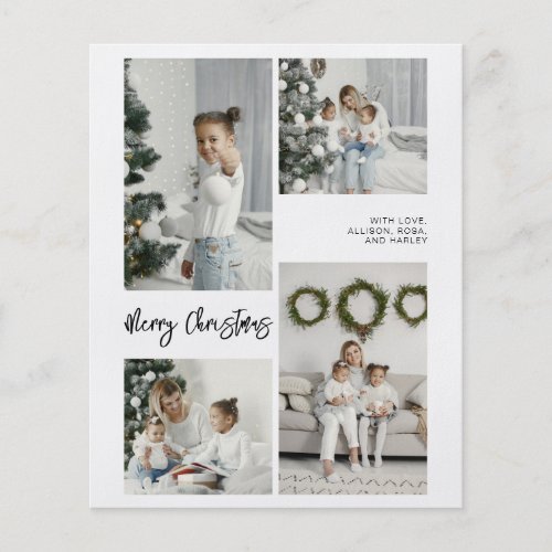 BUDGET Merry Christmas Family Photo Card Flyer
