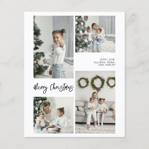 BUDGET Merry Christmas Family Photo Card Flyer