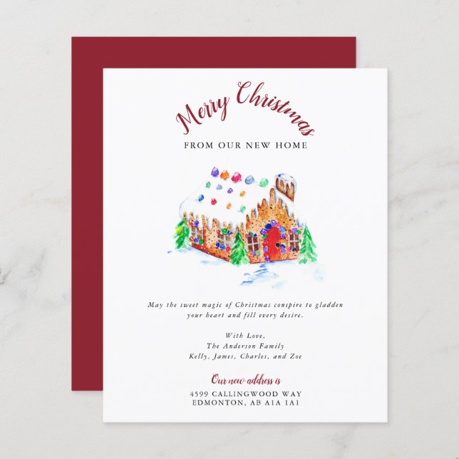 Budget Merry Christmas from our New Home Moving  (Front/Back)