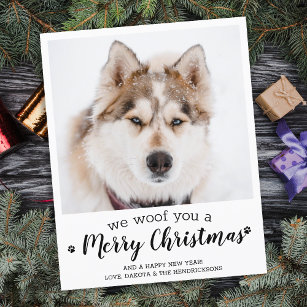 Budget Merry Christmas From The Dog Pet Photo Card