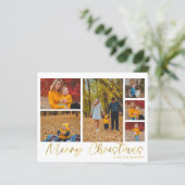 Budget Merry Christmas Gold 6 Photo Buffalo Check (Standing Front)