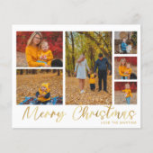 Budget Merry Christmas Gold 6 Photo Buffalo Check (Front)