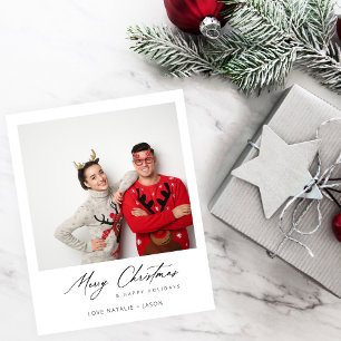 Budget Merry Christmas Instant Photo Minimalist Flyer