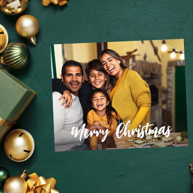 Budget Merry Christmas Minimalist H Photo 3 Flyer (Creator Uploaded)