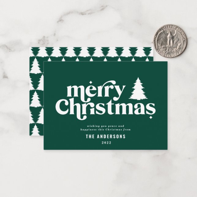 budget Merry Christmas non photo  Holiday Card (Front/Back In Situ)