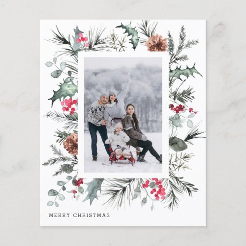 Budget Merry Christmas Photo Holiday 2023 card Flyer