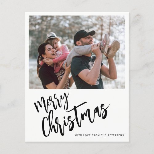 Budget Merry Christmas photo Holiday Card Flyer