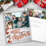Budget Merry Christmas photo wood Holiday Card  Flyer