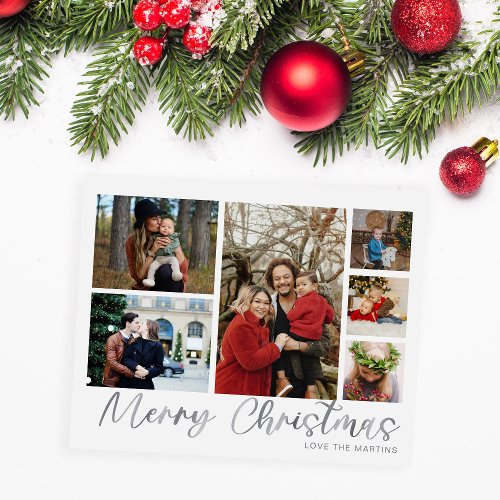 Budget Merry Christmas Silver 6 Photo Flyer