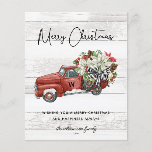 Budget Merry Christmas Vintage Red Truck  Flyer