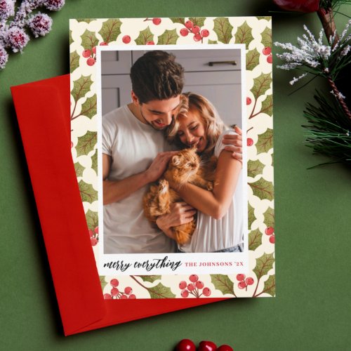Budget Merry Everything Christmas Holly Photo