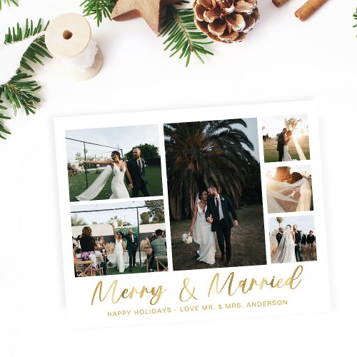 Budget Merry  Married Gold Multi Photo Flyer