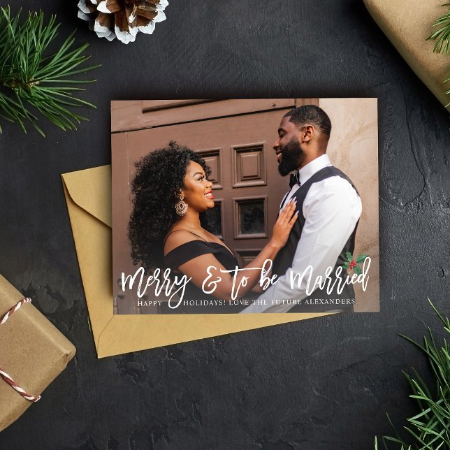 Budget Merry & To Be Married Engaged- Holly Photo Flyer (Creator Uploaded)