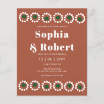 Budget Mexican Fiesta Boho Barro Wedding Invite