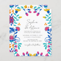 Budget Mexican Floral Fiesta Wedding Invitation