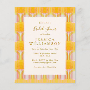 Budget Mid Modern Yellow Geometric Bridal Shower