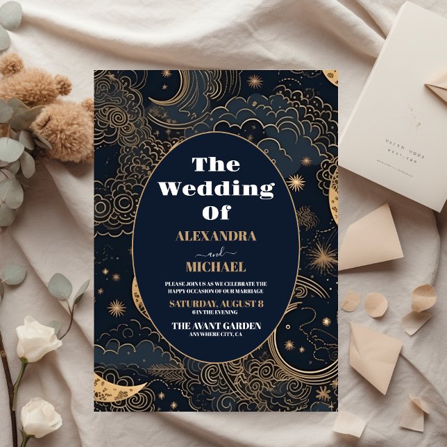 Budget Midnight Blue Gold Celestial Wedding (Creator Uploaded)